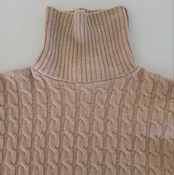 Vintage Lord Jeff Cable Knit Turtle Neck Sweater Women's Size Large - Picture 8 of 10